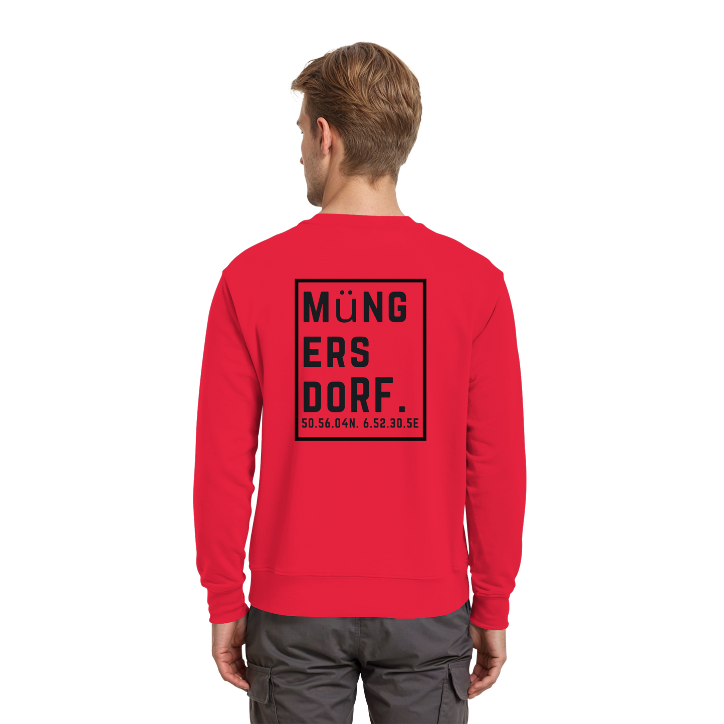 Müngersdorf Koordinaten (großer Druck auf dem Rücken) - Premium Sweatshirt