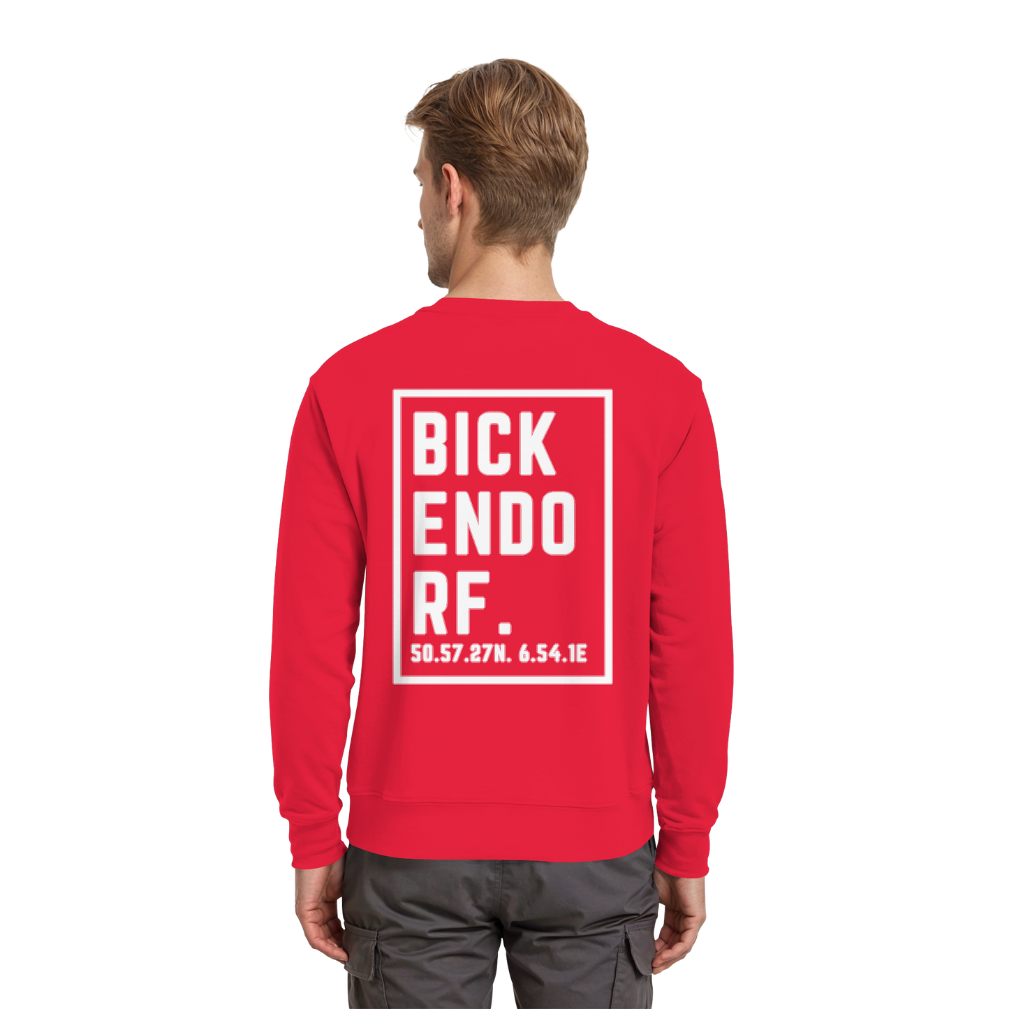 Bickendorf Koordinaten (großer Druck auf dem Rücken) - Premium Sweatshirt