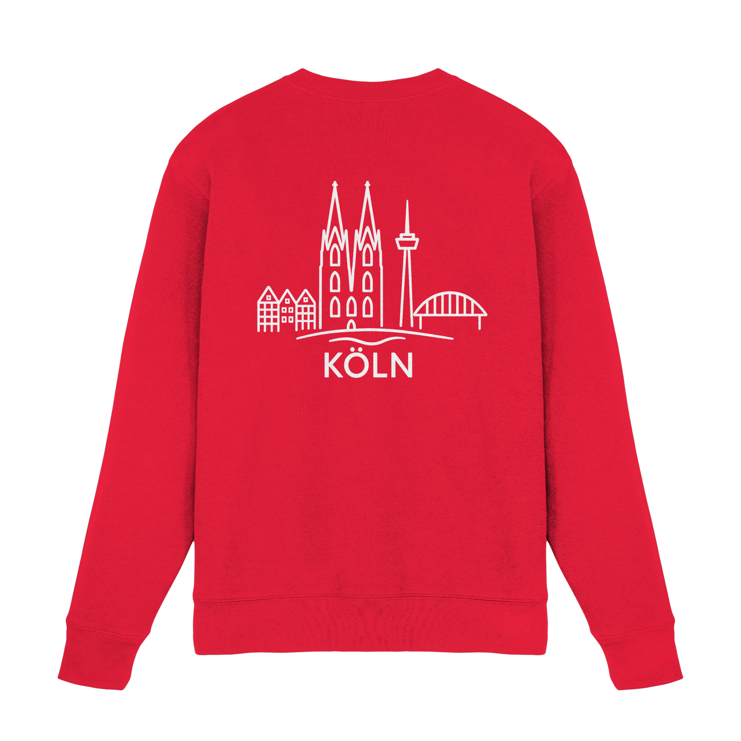 Köln Skyline (großer Druck auf dem Rücken) - Premium Sweatshirt