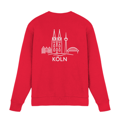 Köln Skyline (großer Druck auf dem Rücken) - Premium Sweatshirt