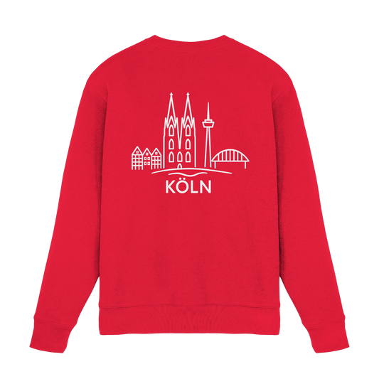 Köln Skyline (großer Druck auf dem Rücken) - Premium Sweatshirt