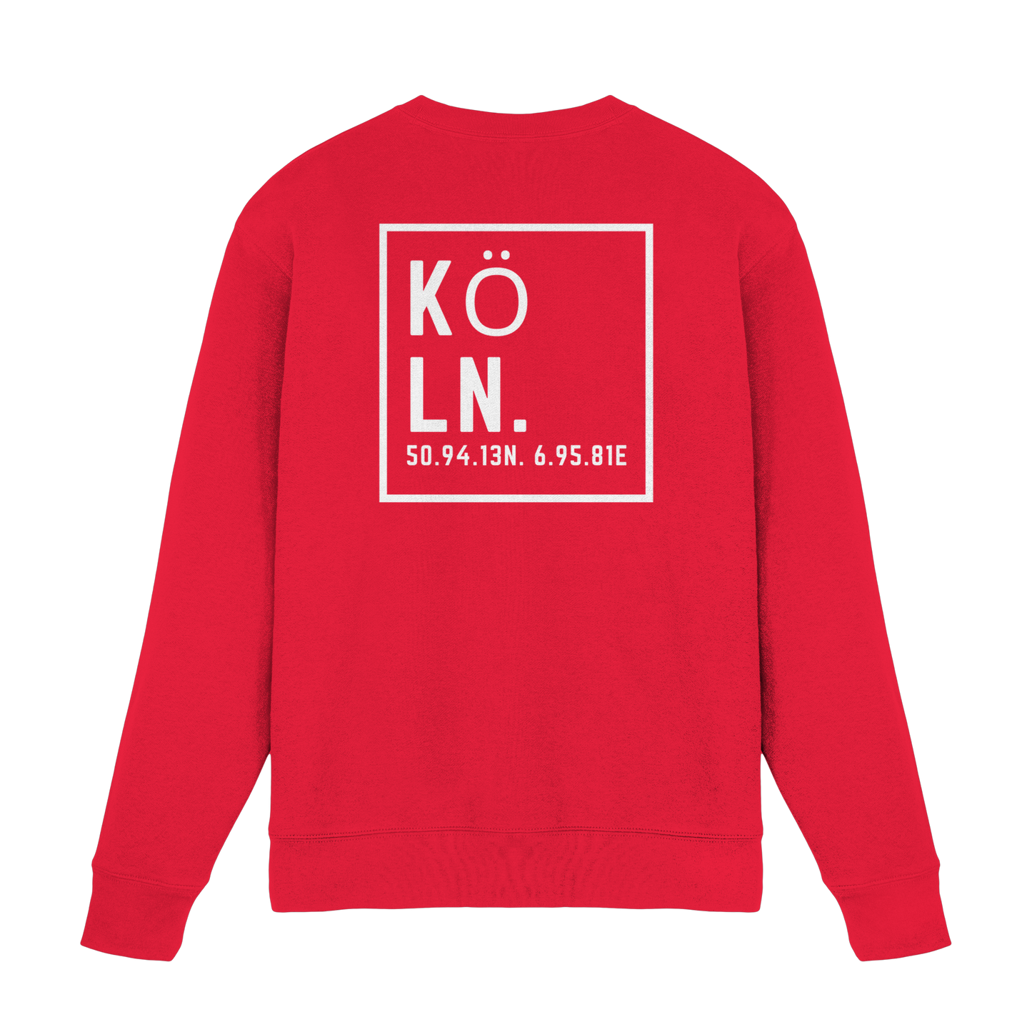 Köln Koordinaten (großer Druck auf dem Rücken) - Premium Sweatshirt