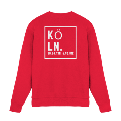 Köln Koordinaten (großer Druck auf dem Rücken) - Premium Sweatshirt