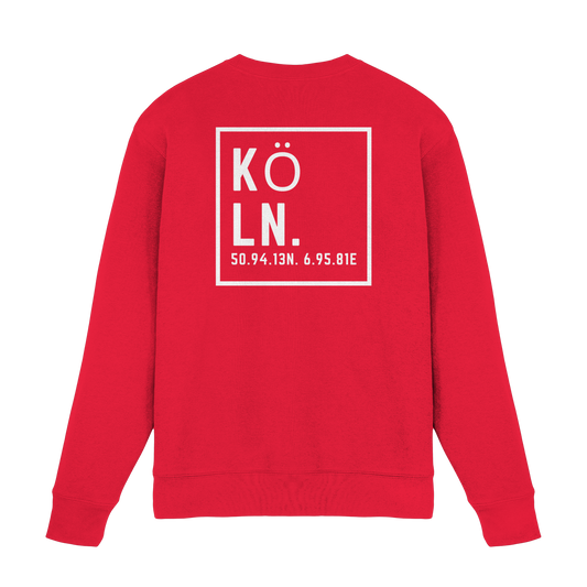 Köln Koordinaten (großer Druck auf dem Rücken) - Premium Sweatshirt