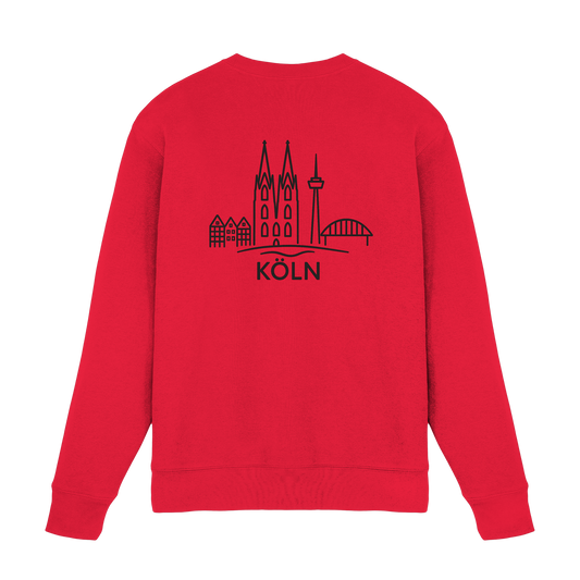 Köln Skyline (großer Druck auf dem Rücken) - Premium Sweatshirt