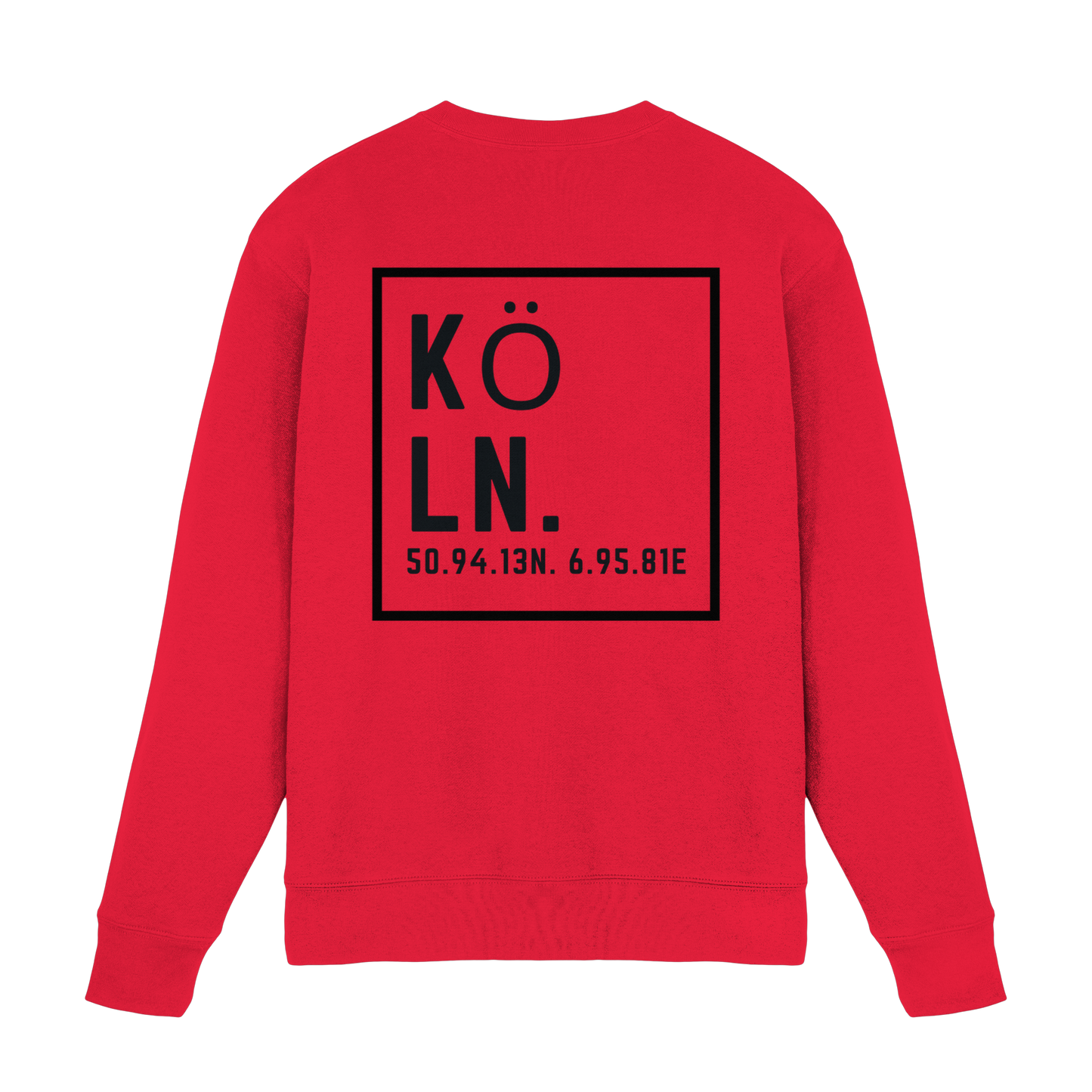 Köln Koordinaten (großer Druck auf dem Rücken) - Premium Sweatshirt