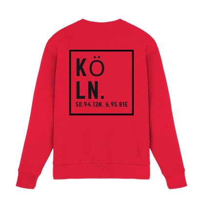 Köln Koordinaten (großer Druck auf dem Rücken) - Premium Sweatshirt