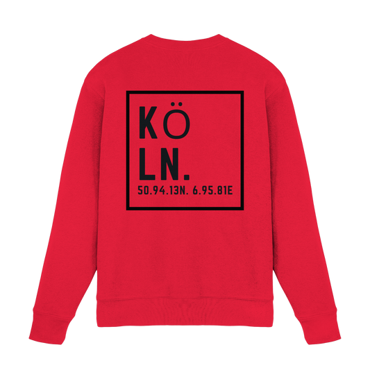 Köln Koordinaten (großer Druck auf dem Rücken) - Premium Sweatshirt