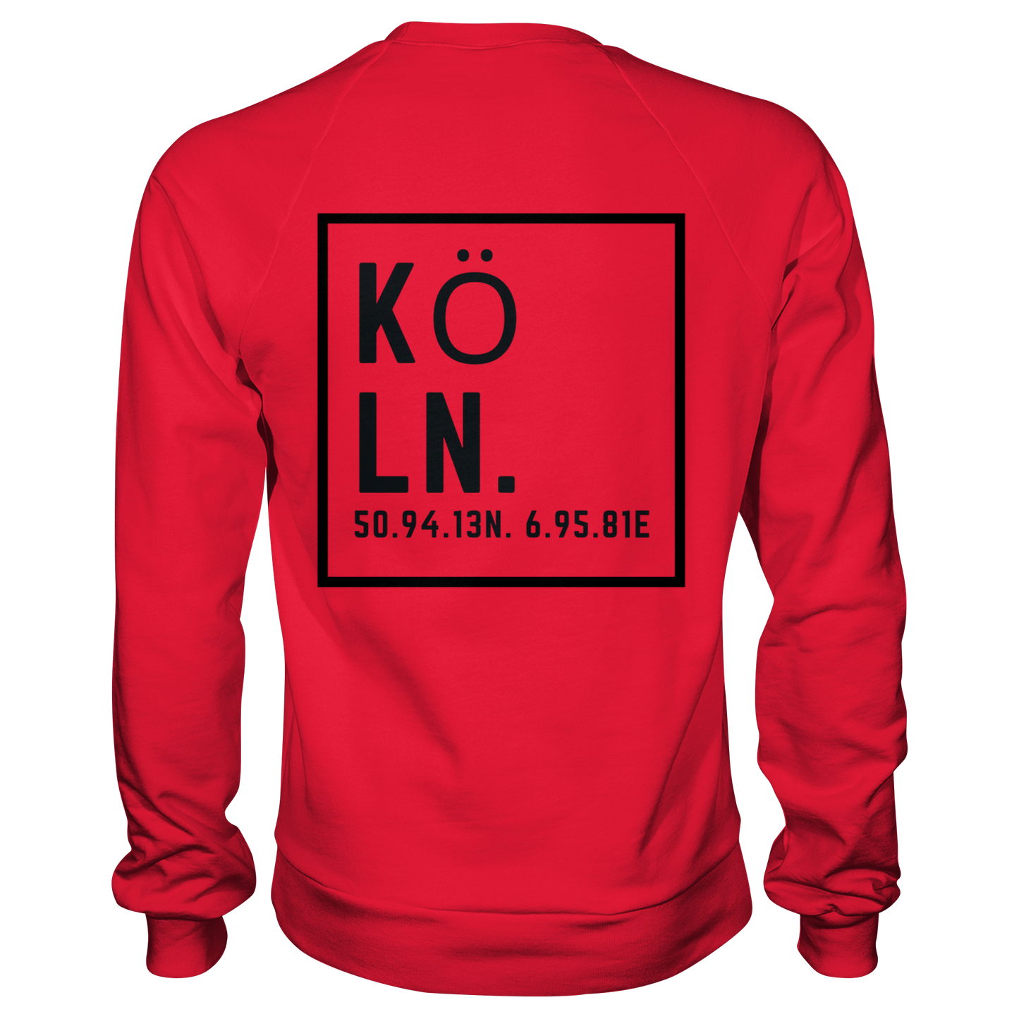 Köln Koordinaten (großer Druck auf dem Rücken) - Premium Sweatshirt
