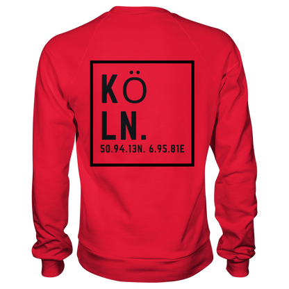Köln Koordinaten (großer Druck auf dem Rücken) - Premium Sweatshirt
