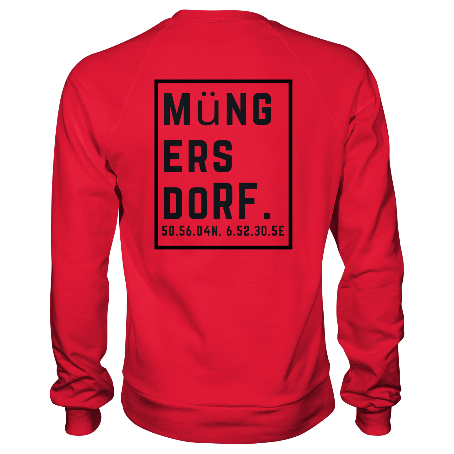 Müngersdorf Koordinaten (großer Druck auf dem Rücken) - Premium Sweatshirt