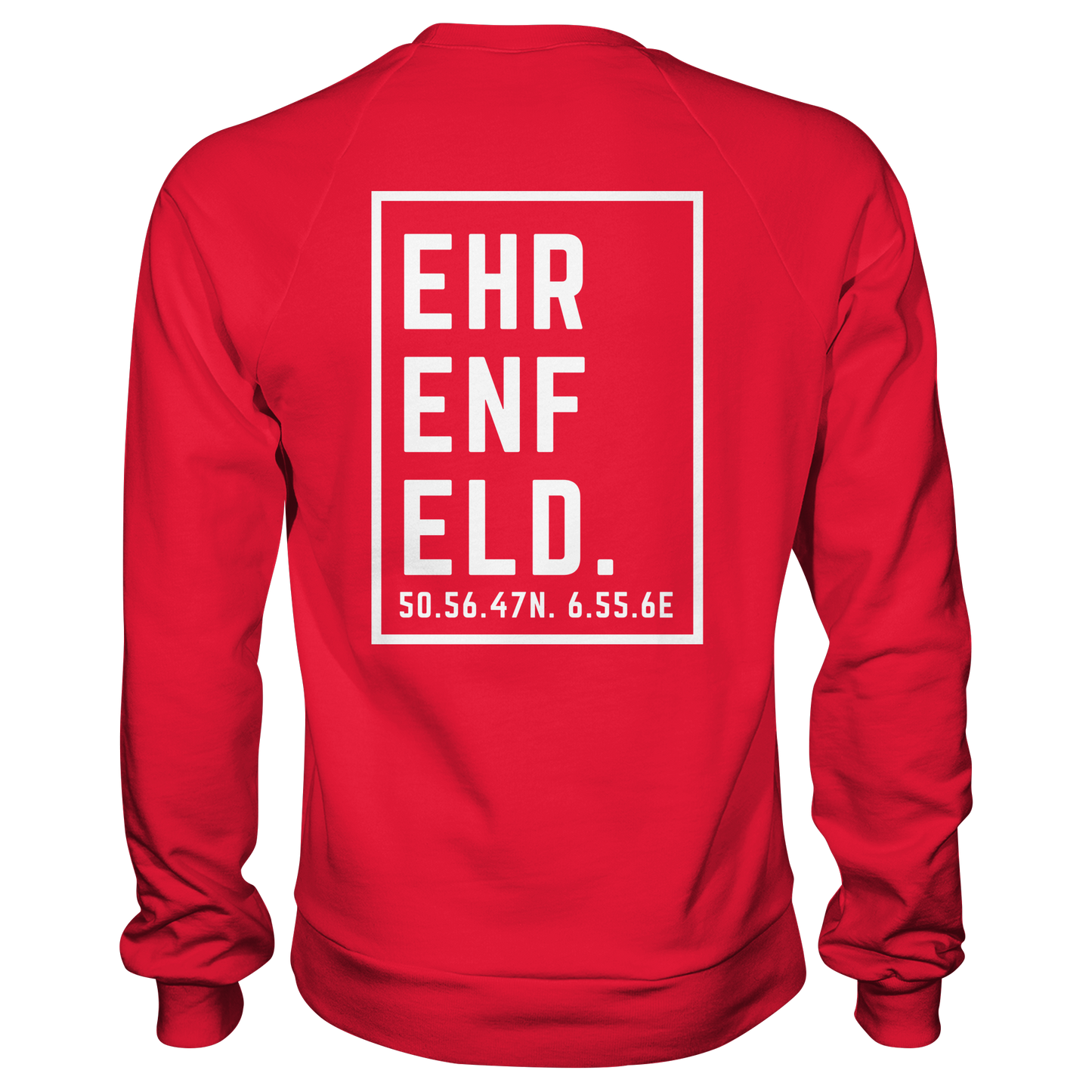 Ehrenfeld Koordinaten (großer Druck auf dem Rücken) - Premium Sweatshirt