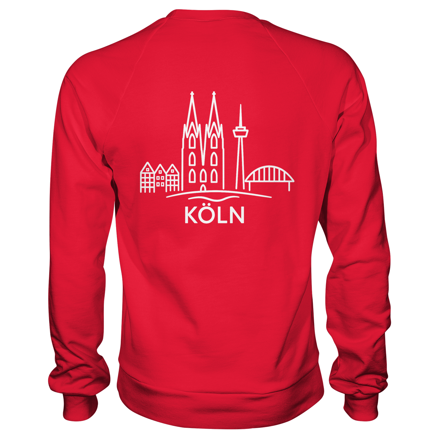 Köln Skyline (großer Druck auf dem Rücken) - Premium Sweatshirt