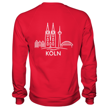Köln Skyline (großer Druck auf dem Rücken) - Premium Sweatshirt