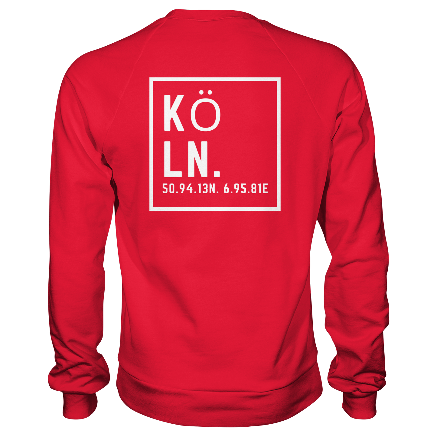 Köln Koordinaten (großer Druck auf dem Rücken) - Premium Sweatshirt