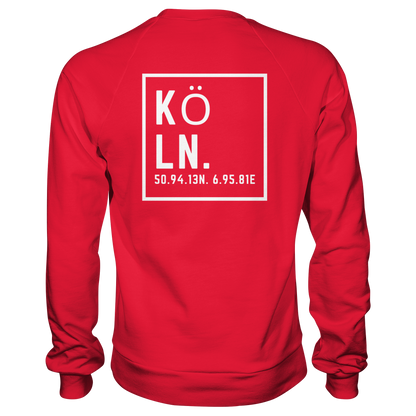 Köln Koordinaten (großer Druck auf dem Rücken) - Premium Sweatshirt