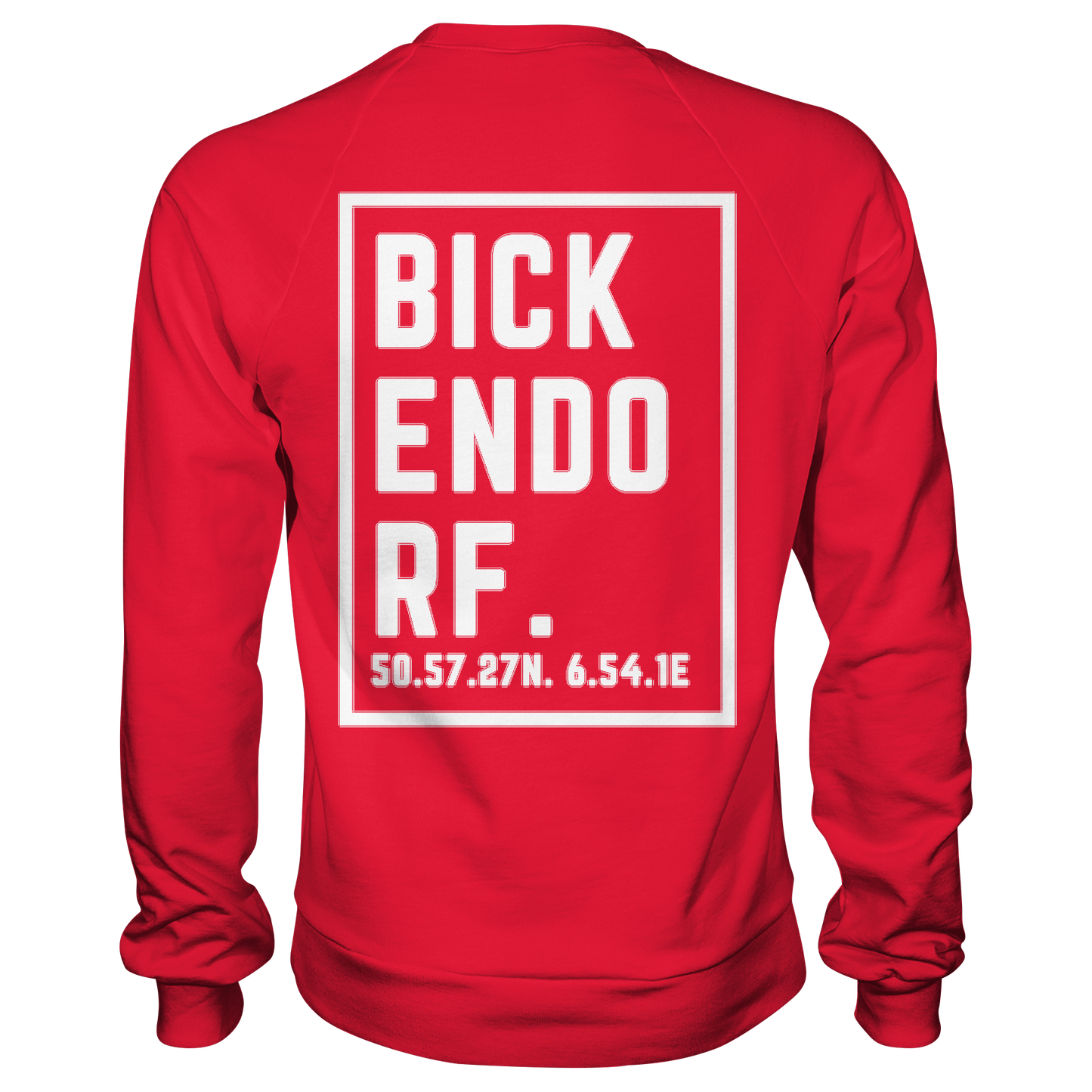 Bickendorf Koordinaten (großer Druck auf dem Rücken) - Premium Sweatshirt