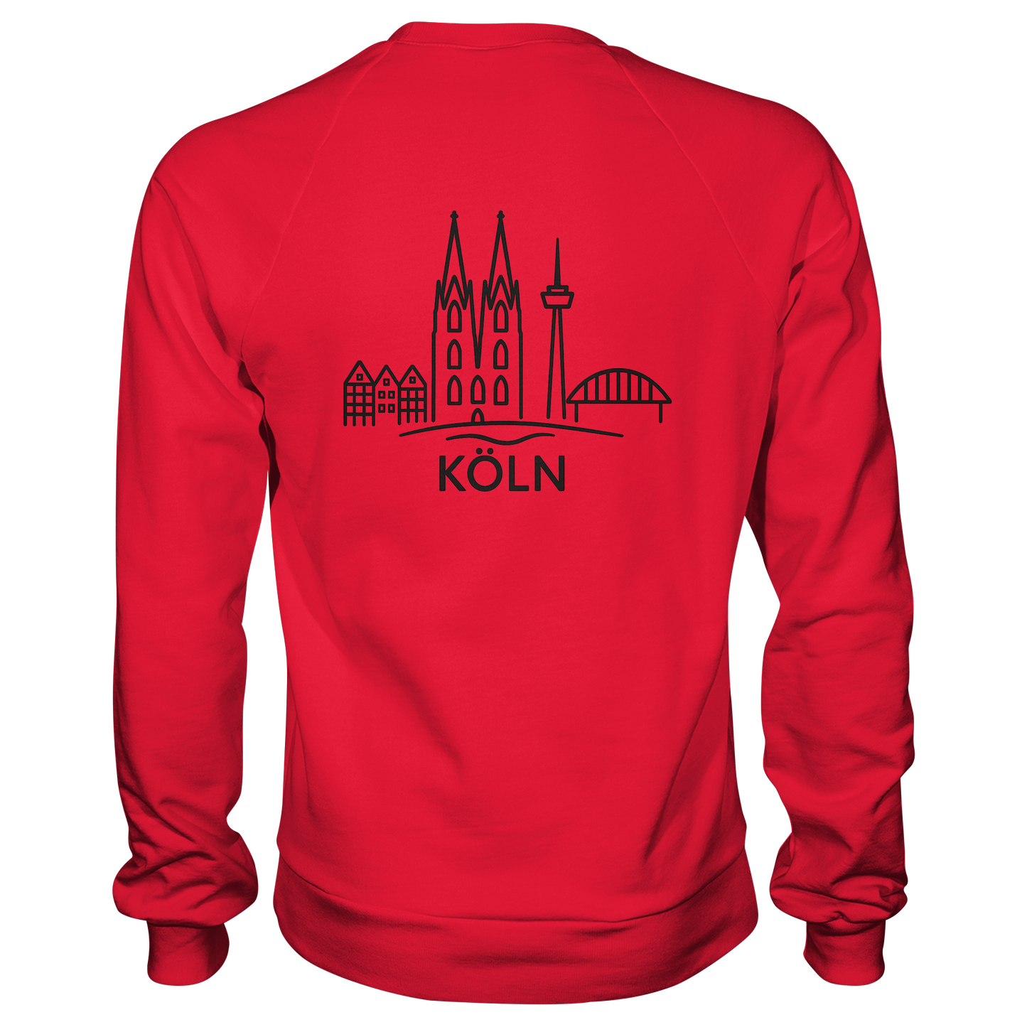 Köln Skyline (großer Druck auf dem Rücken) - Premium Sweatshirt