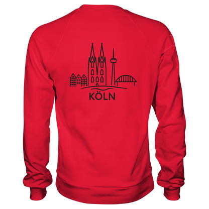 Köln Skyline (großer Druck auf dem Rücken) - Premium Sweatshirt