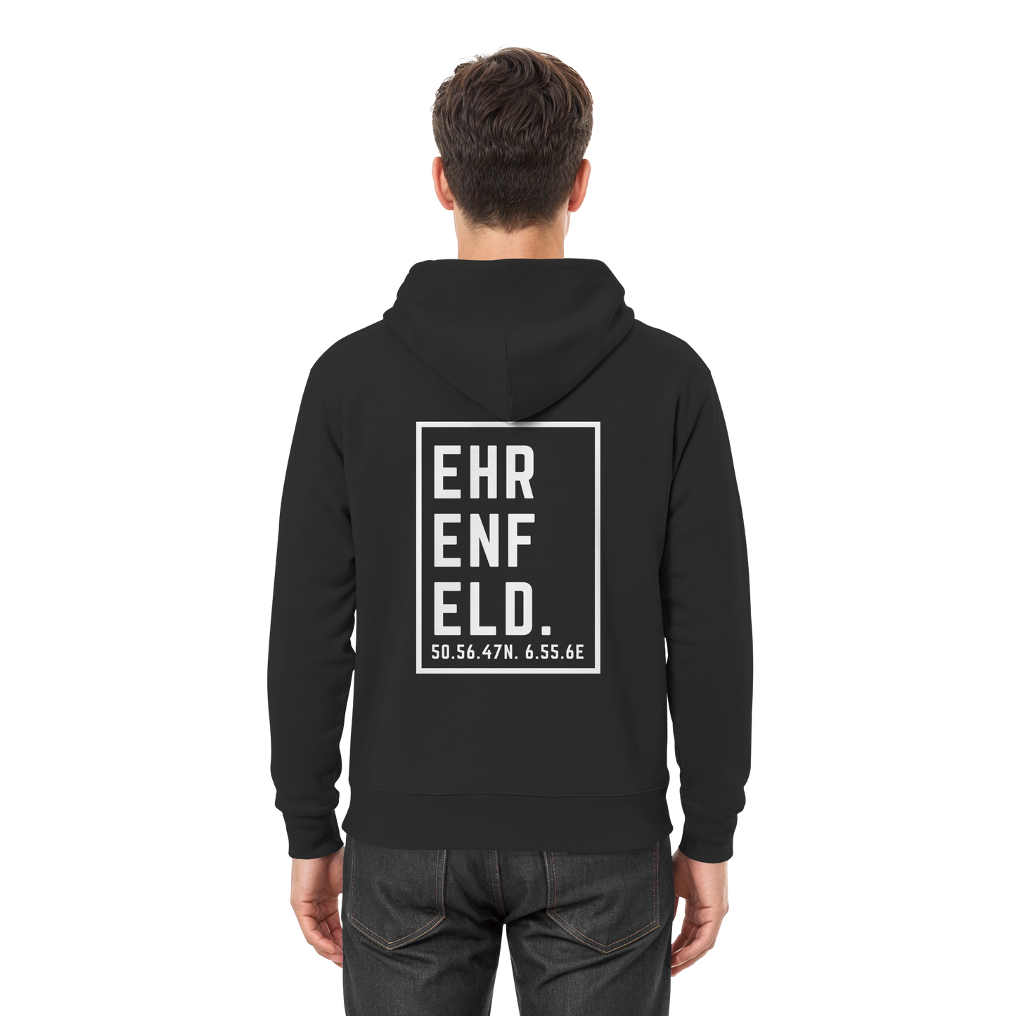 Ehrenfeld Koordinaten (großer Druck auf dem Rücken) - Premium Unisex Hoodie