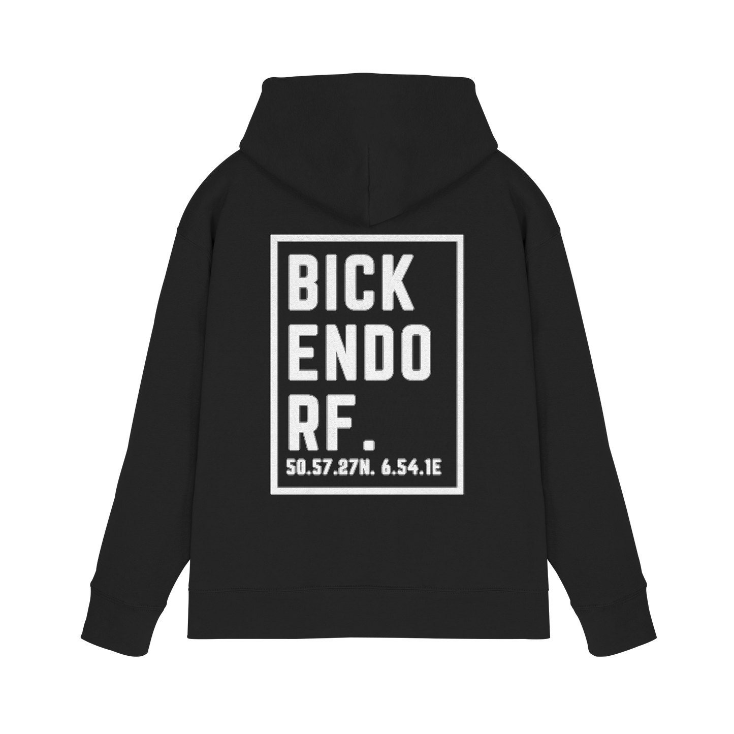 Bickendorf Koordinaten (großer Druck auf dem Rücken) - Premium Unisex Hoodie