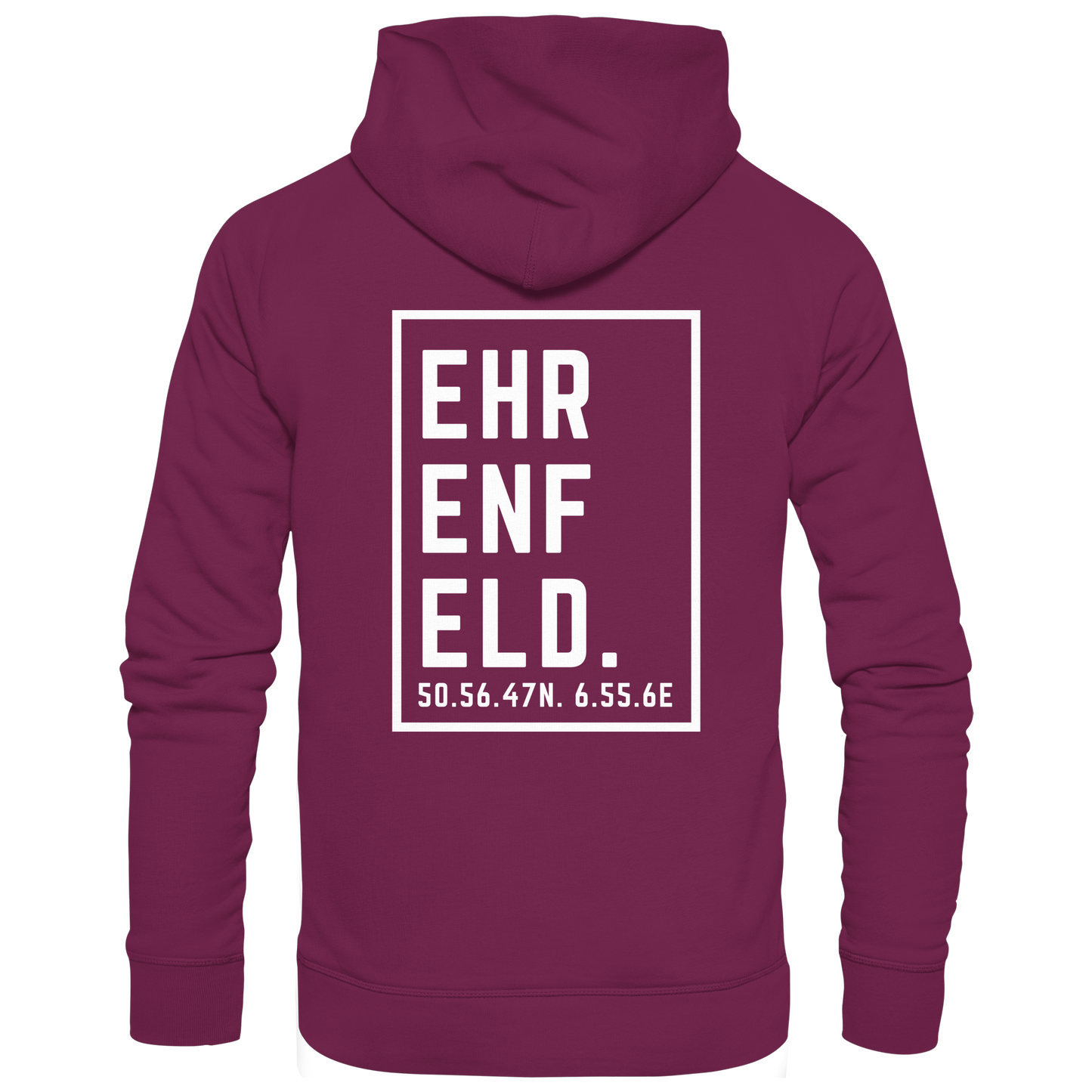 Ehrenfeld Koordinaten (großer Druck auf dem Rücken) - Premium Unisex Hoodie