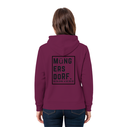 Müngersdorf Koordinaten (großer Druck auf dem Rücken) - Premium Unisex Hoodie