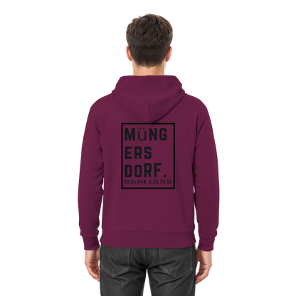 Müngersdorf Koordinaten (großer Druck auf dem Rücken) - Premium Unisex Hoodie