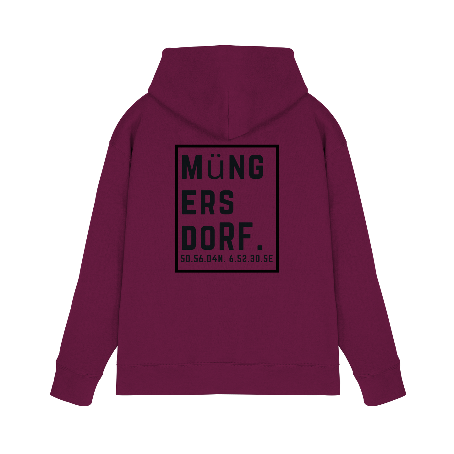 Müngersdorf Koordinaten (großer Druck auf dem Rücken) - Premium Unisex Hoodie