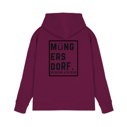 Müngersdorf Koordinaten (großer Druck auf dem Rücken) - Premium Unisex Hoodie