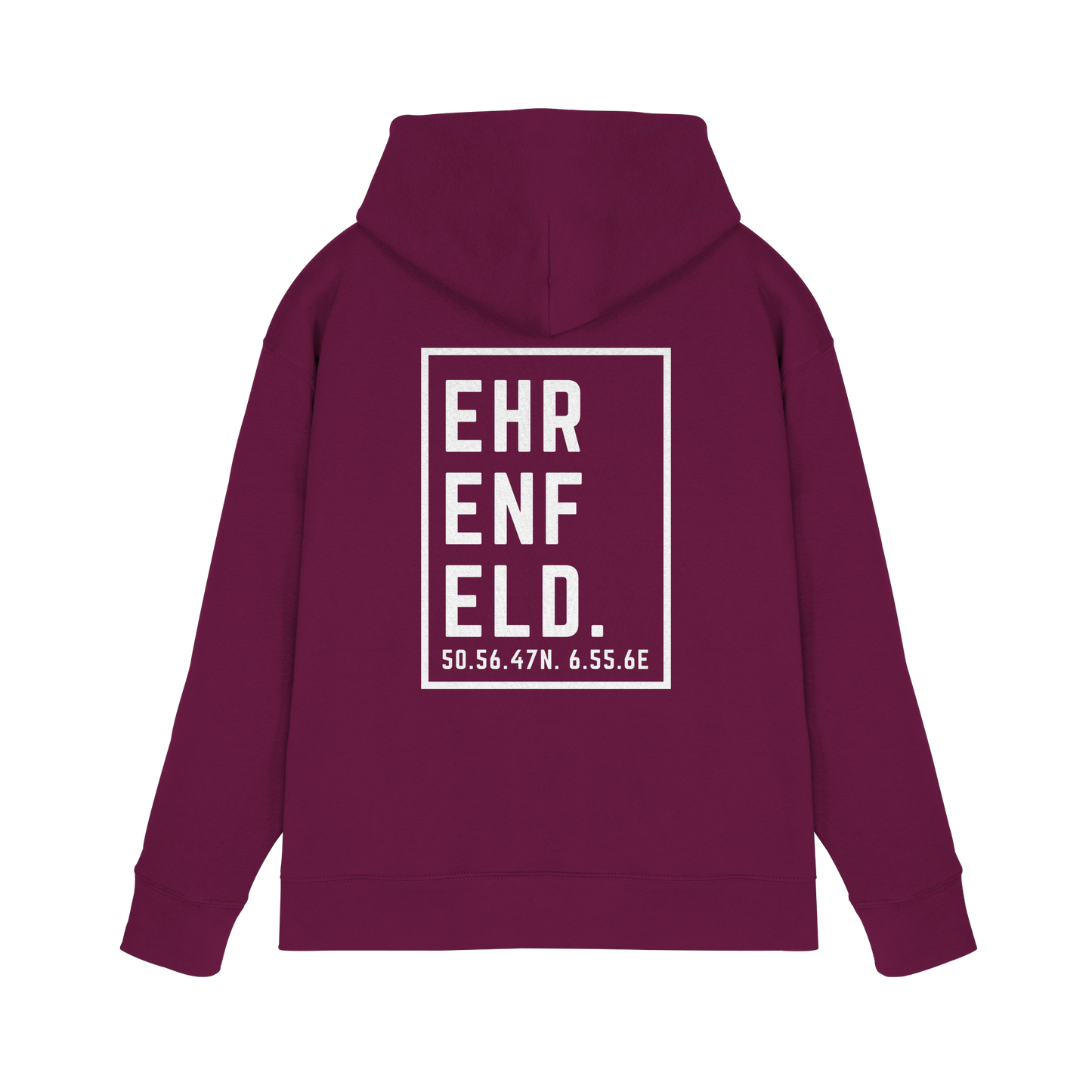 Ehrenfeld Koordinaten (großer Druck auf dem Rücken) - Premium Unisex Hoodie