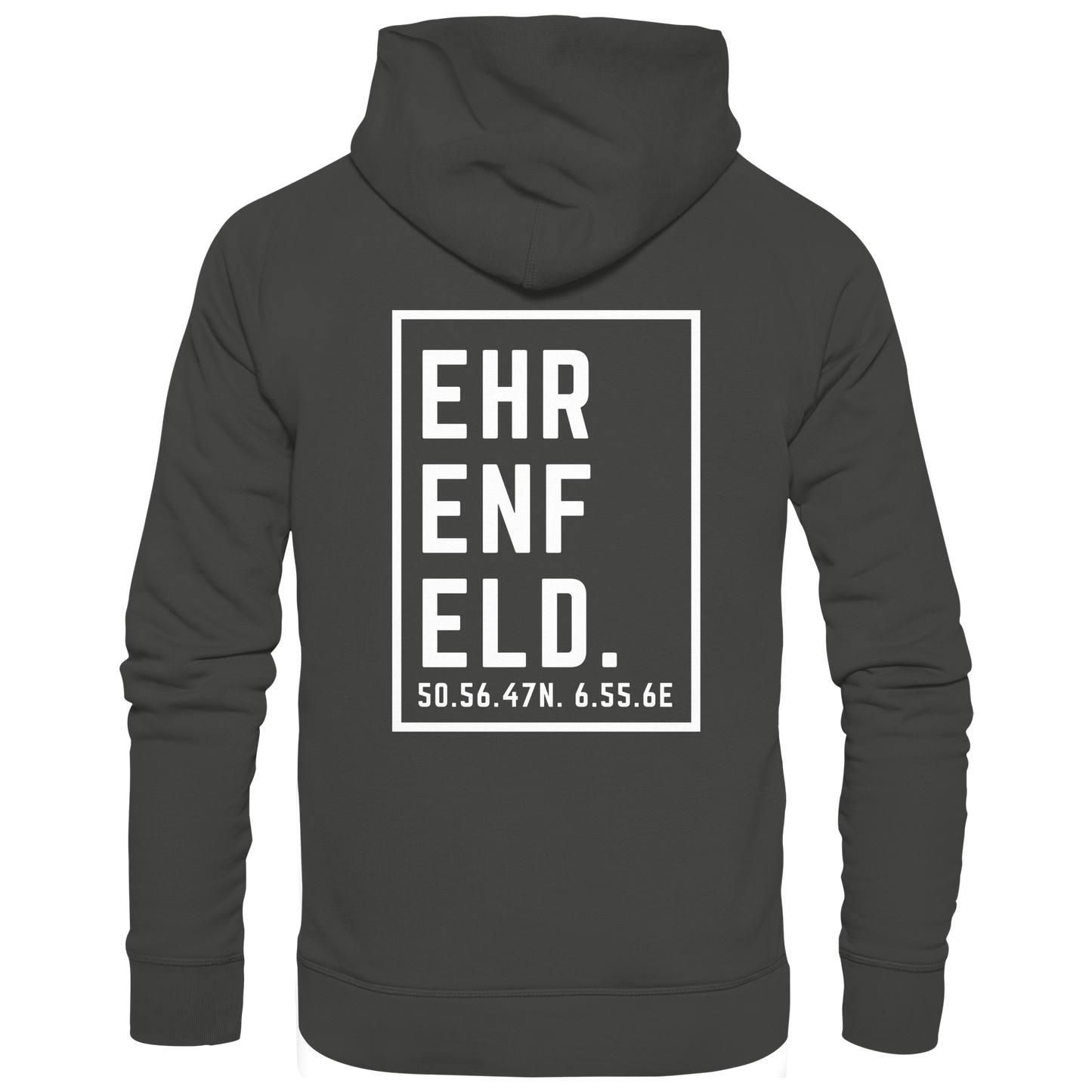 Ehrenfeld Koordinaten (großer Druck auf dem Rücken) - Premium Unisex Hoodie