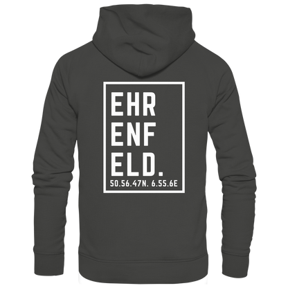 Ehrenfeld Koordinaten (großer Druck auf dem Rücken) - Premium Unisex Hoodie