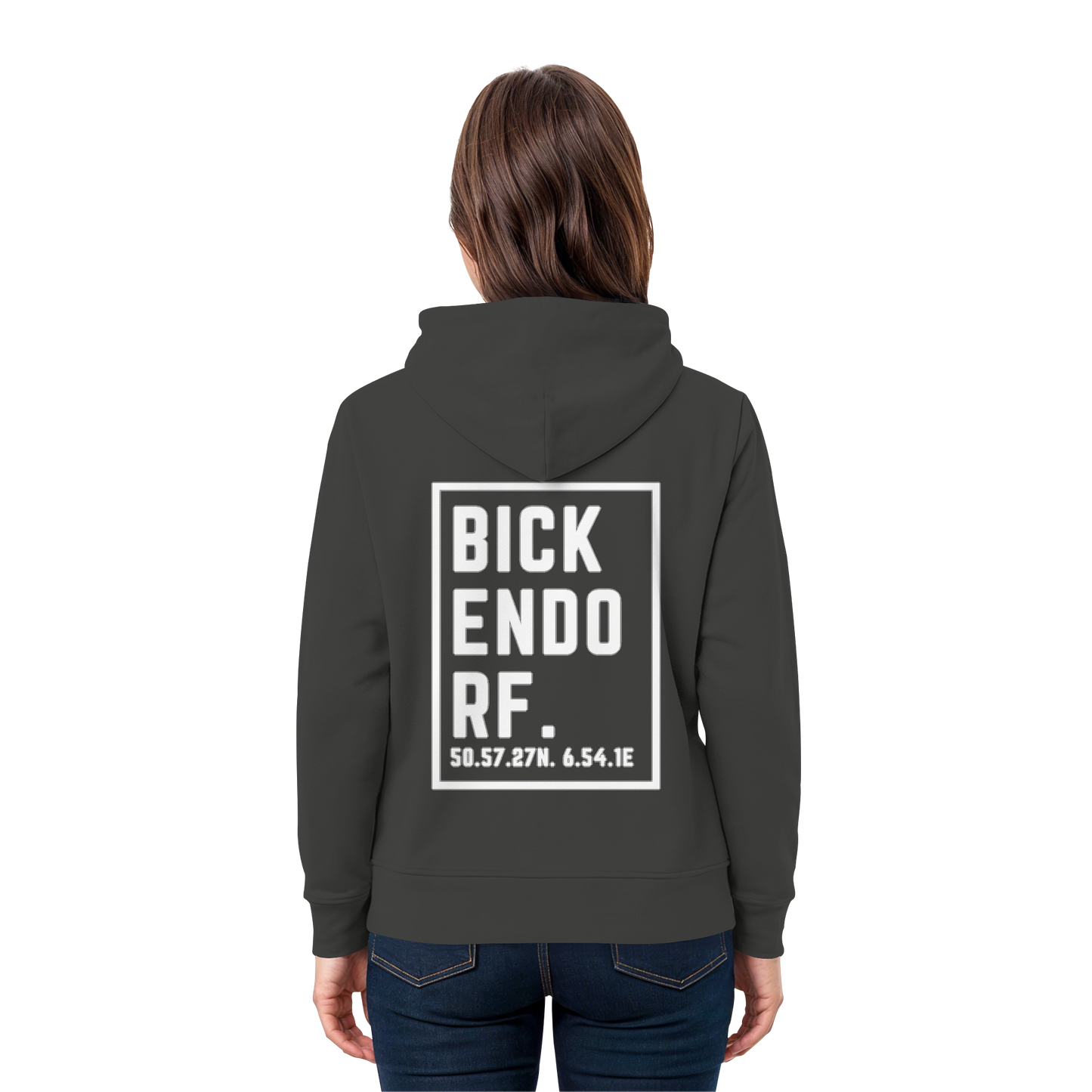 Bickendorf Koordinaten (großer Druck auf dem Rücken) - Premium Unisex Hoodie