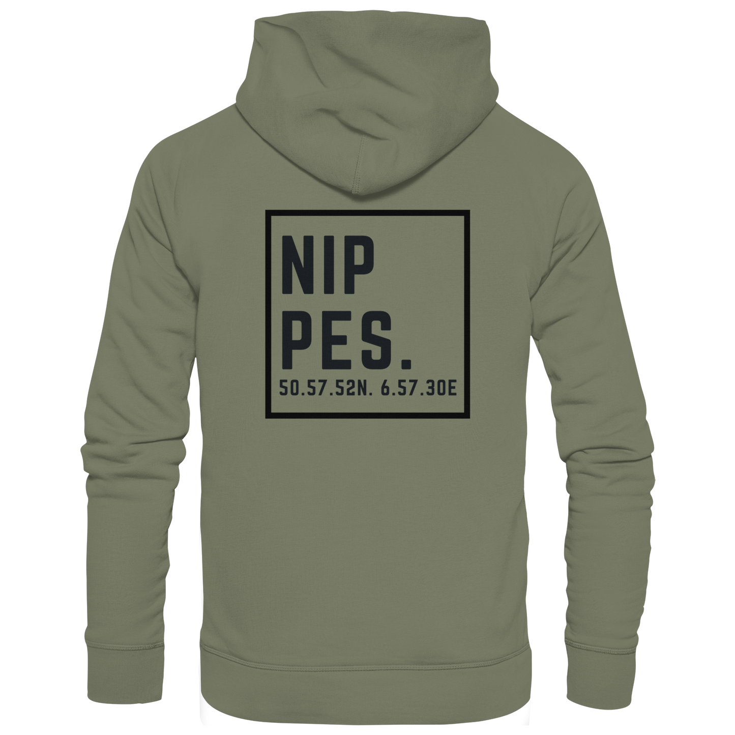 Nippes Koordinaten (großer Druck auf dem Rücken) - Premium Unisex Hoodie