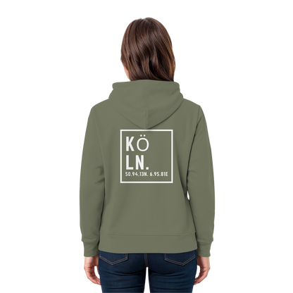 Köln Koordinaten (großer Druck auf dem Rücken) - Premium Unisex Hoodie