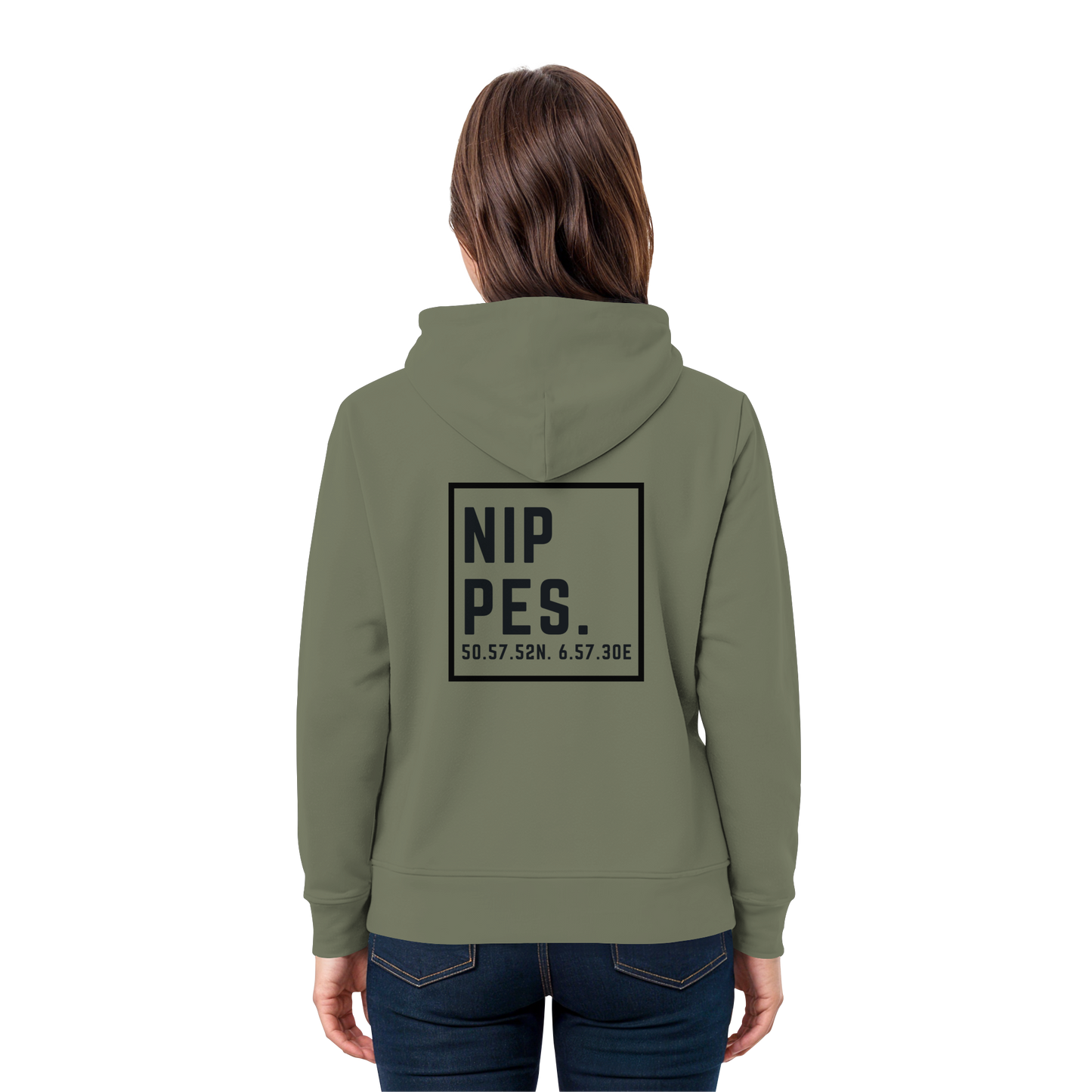 Nippes Koordinaten (großer Druck auf dem Rücken) - Premium Unisex Hoodie