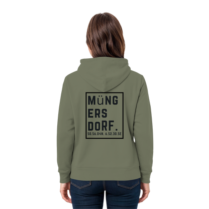 Müngersdorf Koordinaten (großer Druck auf dem Rücken) - Premium Unisex Hoodie