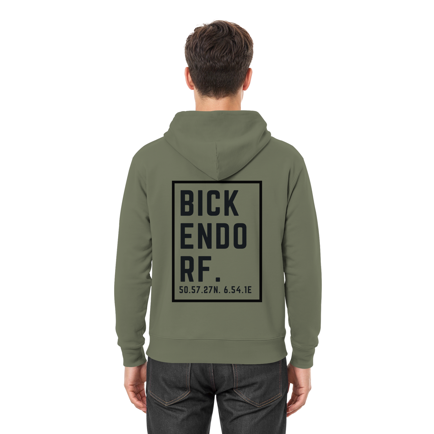 Bickendorf Koordinaten (großer Druck auf dem Rücken) - Premium Unisex Hoodie