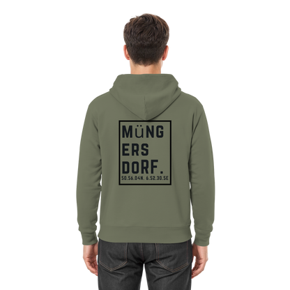 Müngersdorf Koordinaten (großer Druck auf dem Rücken) - Premium Unisex Hoodie