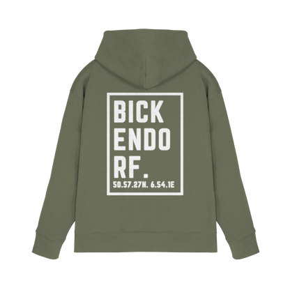 Bickendorf Koordinaten (großer Druck auf dem Rücken) - Premium Unisex Hoodie
