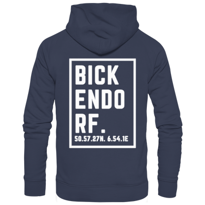 Bickendorf Koordinaten (großer Druck auf dem Rücken) - Premium Unisex Hoodie