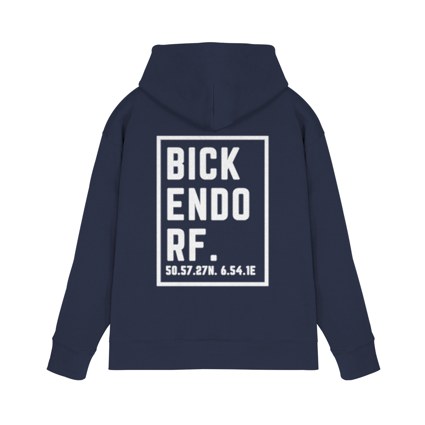 Bickendorf Koordinaten (großer Druck auf dem Rücken) - Premium Unisex Hoodie