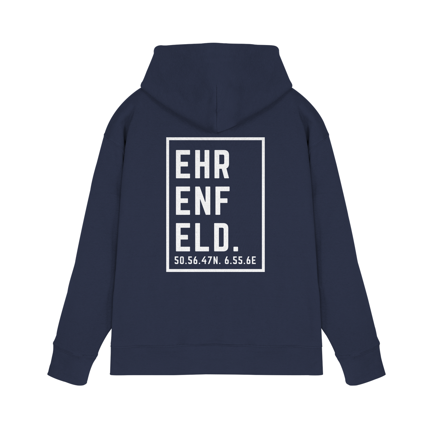 Ehrenfeld Koordinaten (großer Druck auf dem Rücken) - Premium Unisex Hoodie