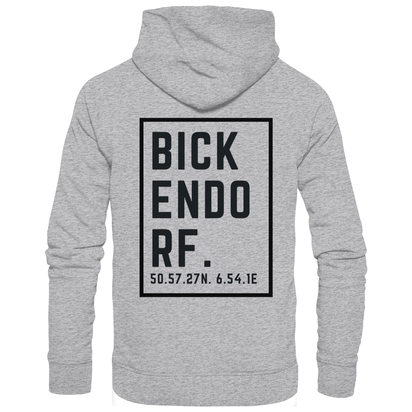 Bickendorf Koordinaten (großer Druck auf dem Rücken) - Premium Unisex Hoodie