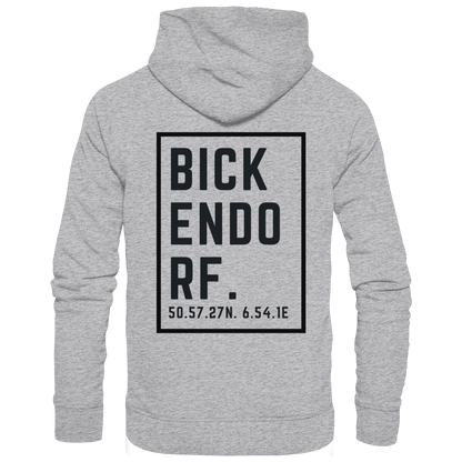 Bickendorf Koordinaten (großer Druck auf dem Rücken) - Premium Unisex Hoodie