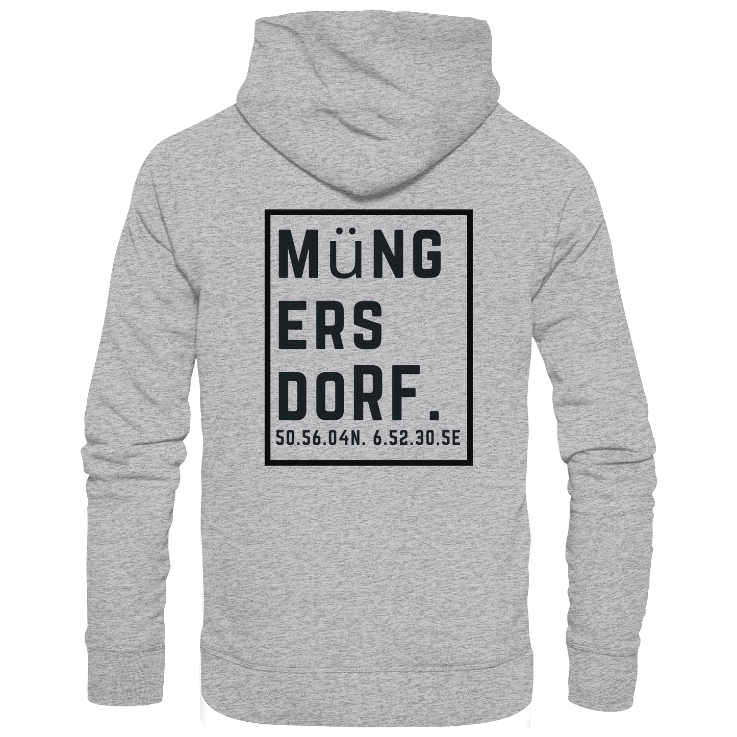 Müngersdorf Koordinaten (großer Druck auf dem Rücken) - Premium Unisex Hoodie
