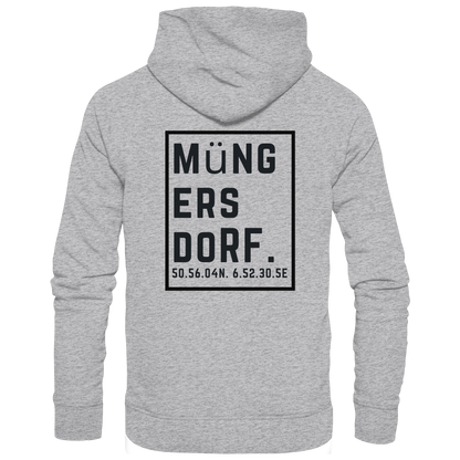 Müngersdorf Koordinaten (großer Druck auf dem Rücken) - Premium Unisex Hoodie