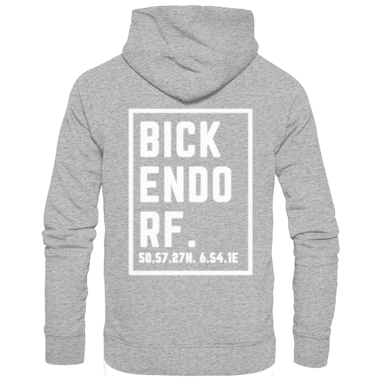 Bickendorf Koordinaten (großer Druck auf dem Rücken) - Premium Unisex Hoodie