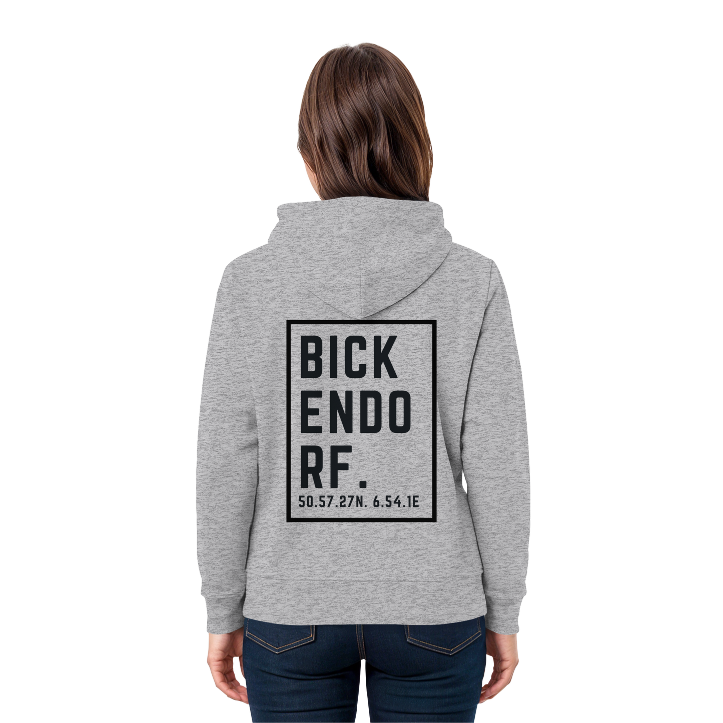 Bickendorf Koordinaten (großer Druck auf dem Rücken) - Premium Unisex Hoodie